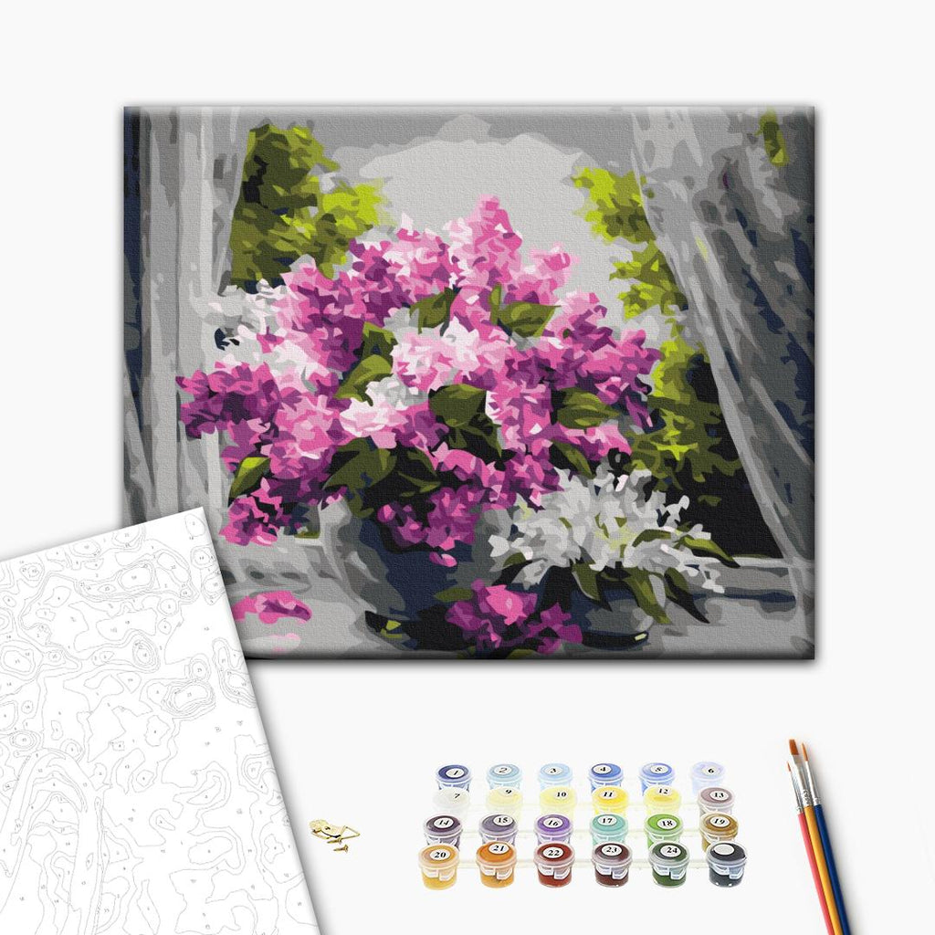 Flowers in the Window Floral Paint by Numbers Kit
