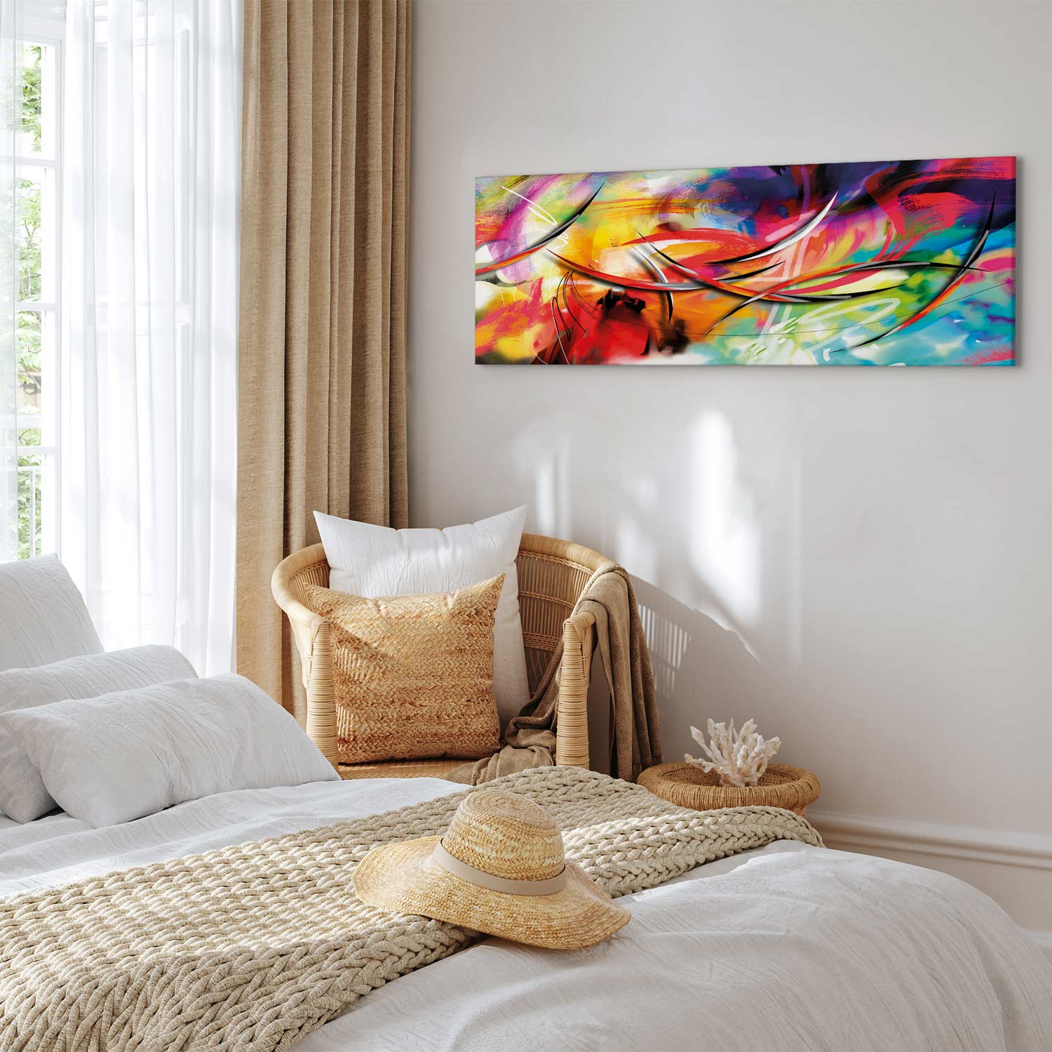 Rainbow Abstract Multicolor Canvas Print