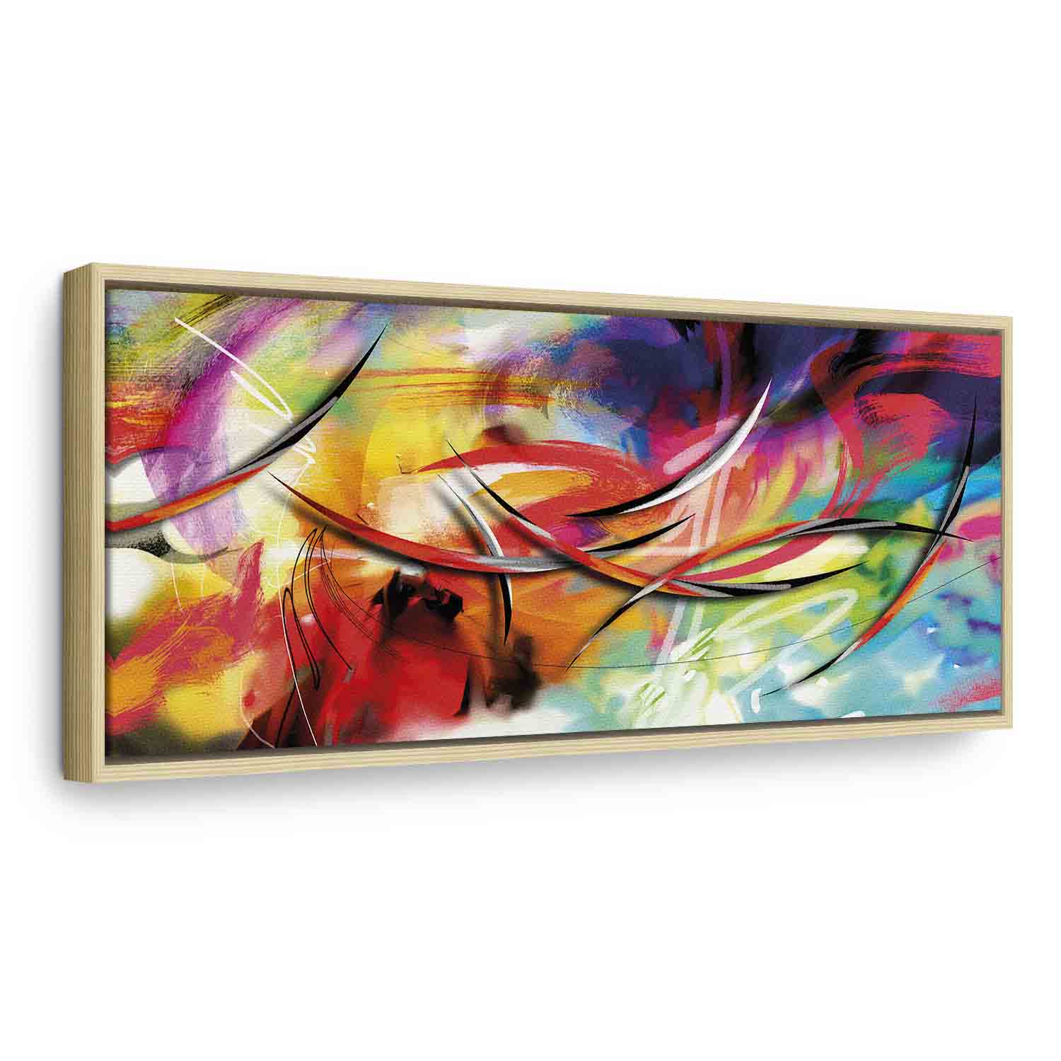 Rainbow Abstract Multicolor Canvas Print