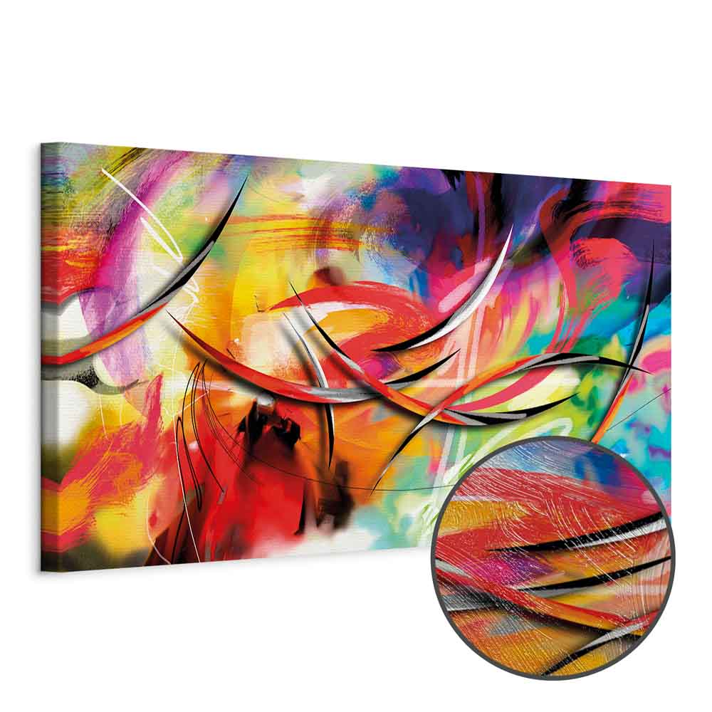 Rainbow Abstract Multicolor Canvas Print