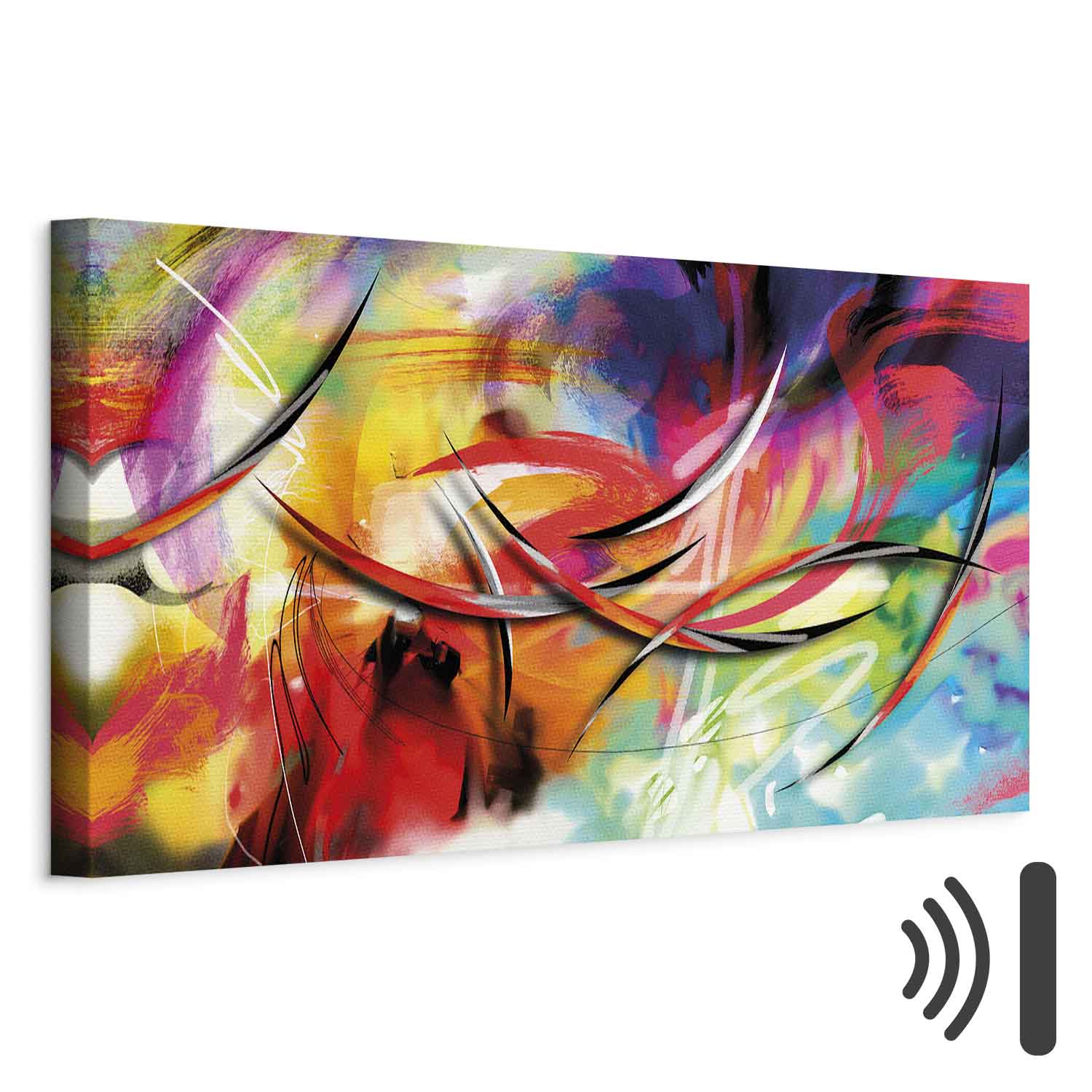 Rainbow Abstract Multicolor Canvas Print