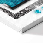 Turquoise Blizzard Abstract Canvas Print
