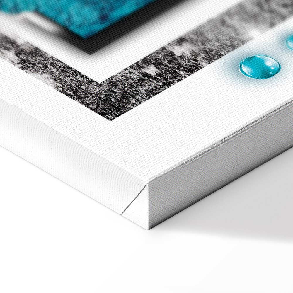 Turquoise Blizzard Abstract Canvas Print