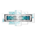 Turquoise Blizzard Abstract Canvas Print