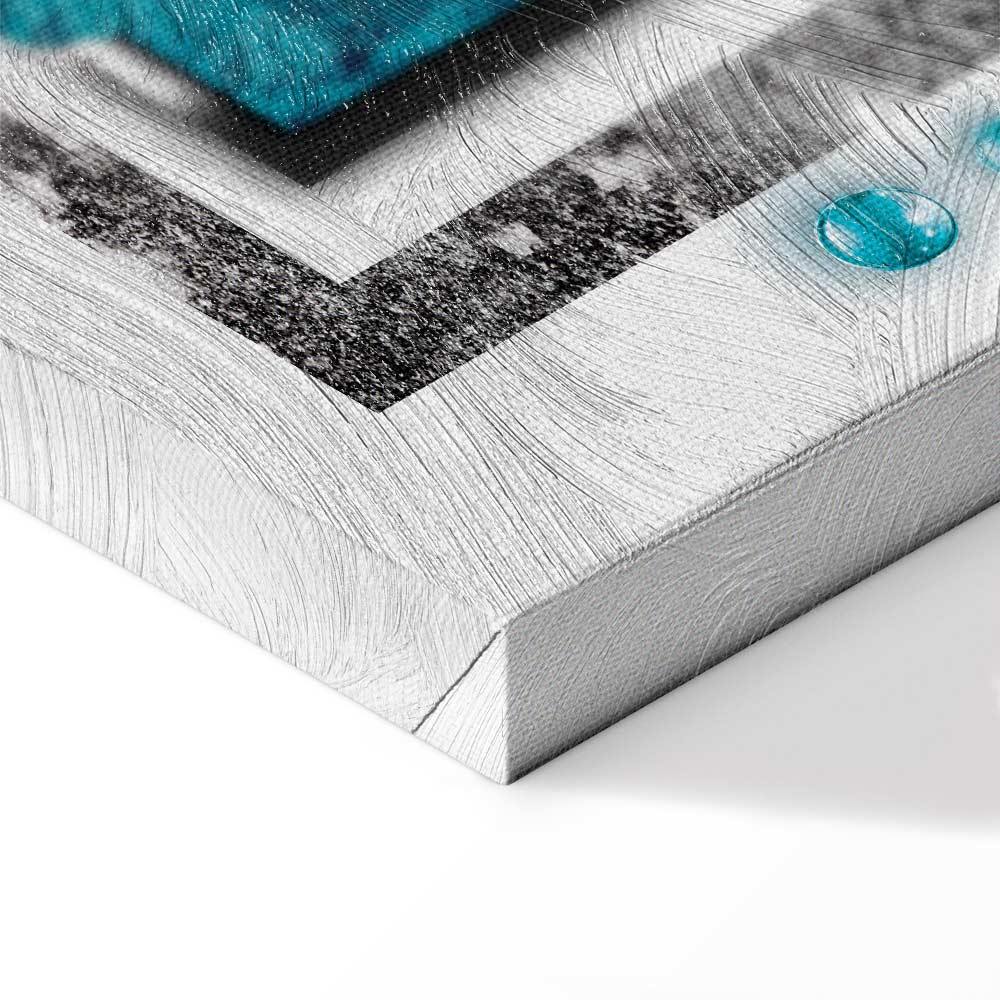 Turquoise Blizzard Abstract Canvas Print