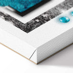 Turquoise Blizzard Abstract Canvas Print