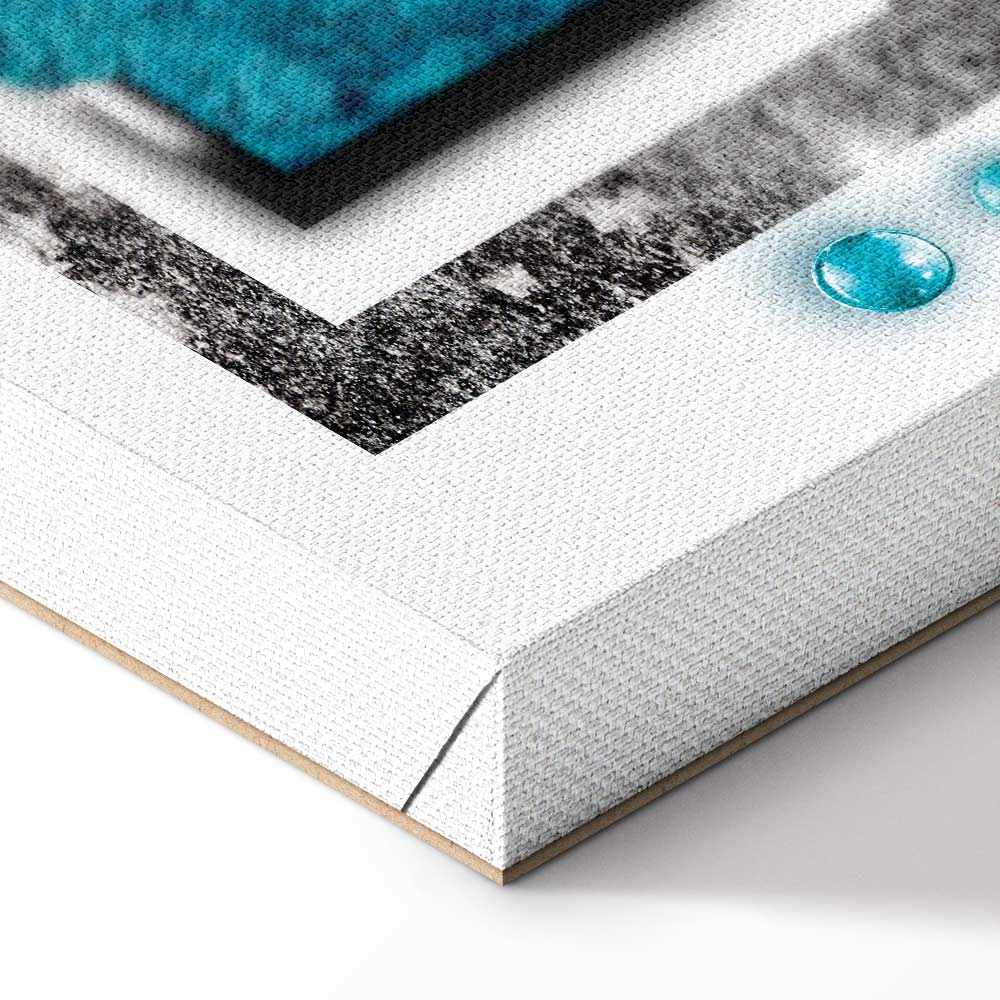 Turquoise Blizzard Abstract Canvas Print