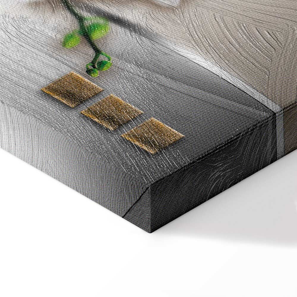 Abstract Ocean Wave Orchid Modern Canvas Print