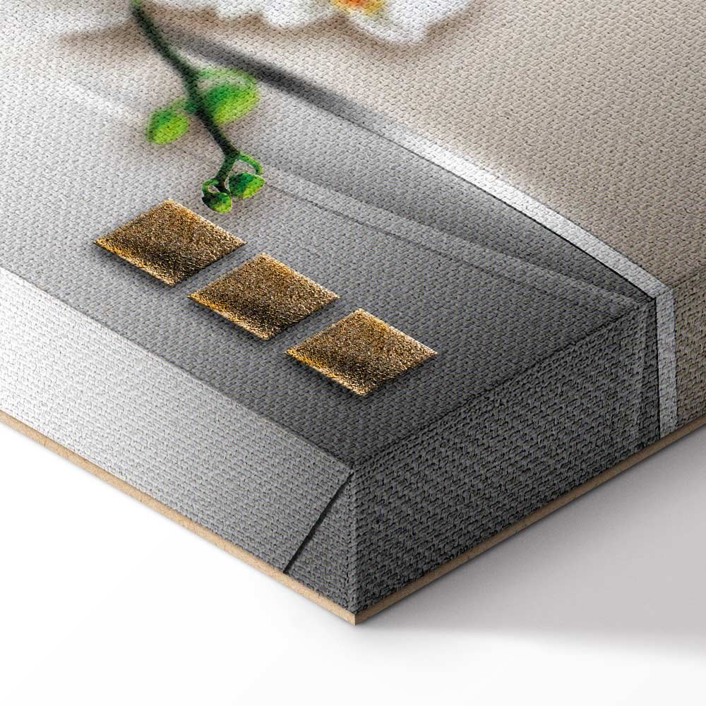 Abstract Ocean Wave Orchid Modern Canvas Print