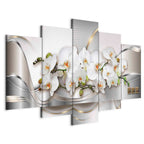 Abstract Ocean Wave Orchid Modern Canvas Print