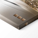 Golden Geometric Stripes Abstract Canvas Print