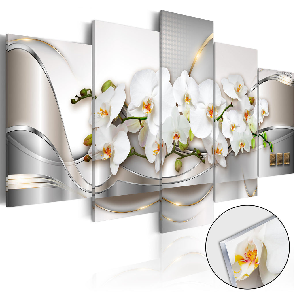 Abstract Orchid Waves Modern Acrylic Print