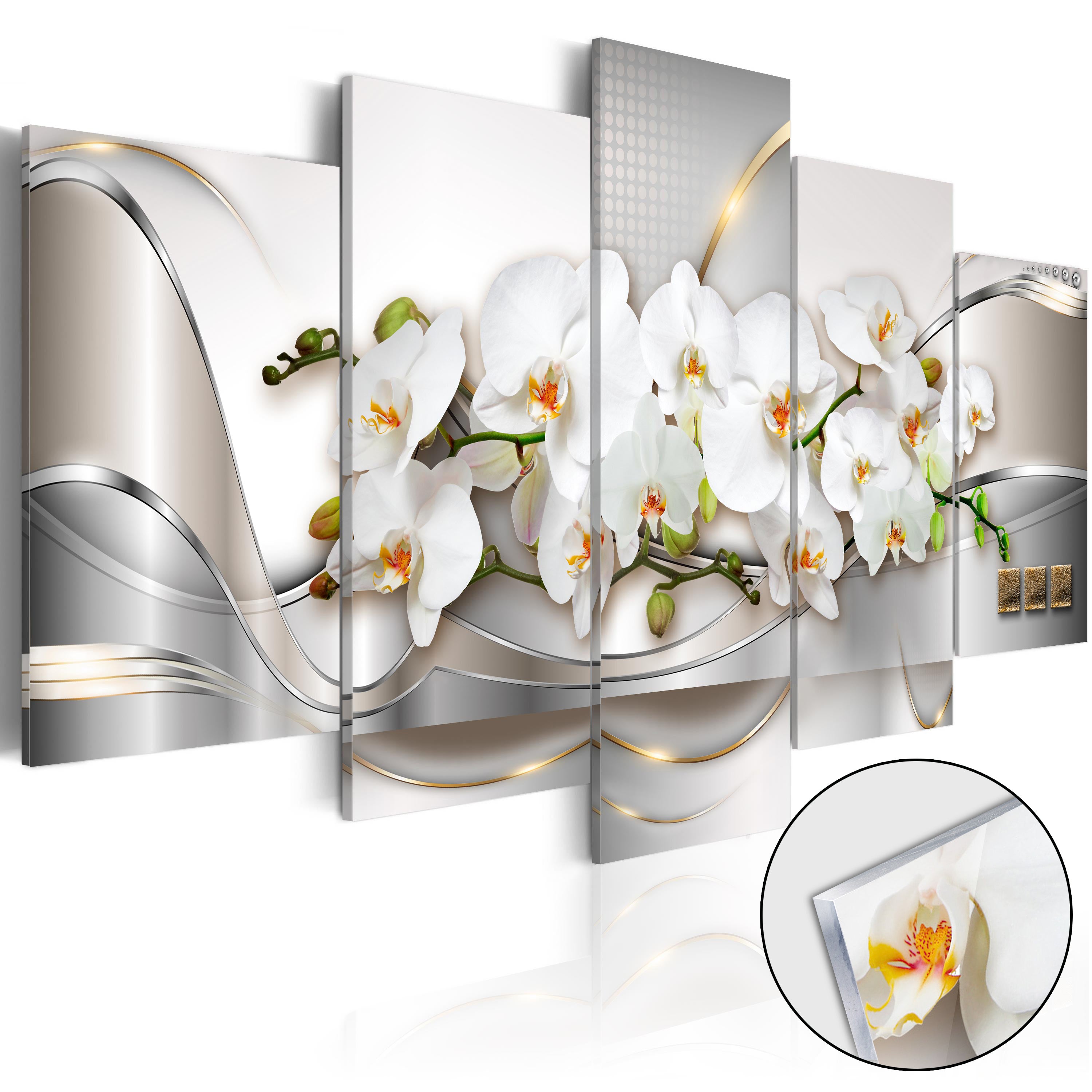 Abstract Orchid Waves Modern Acrylic Print