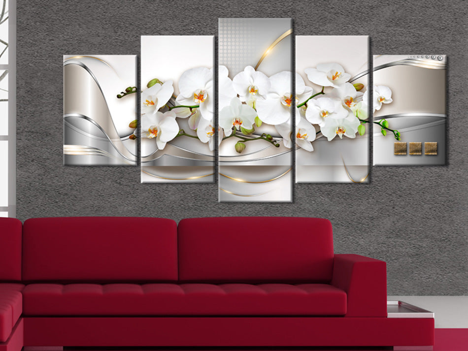 Abstract Orchid Waves Modern Acrylic Print