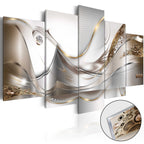 Golden Geometric Stripes Acrylic Print