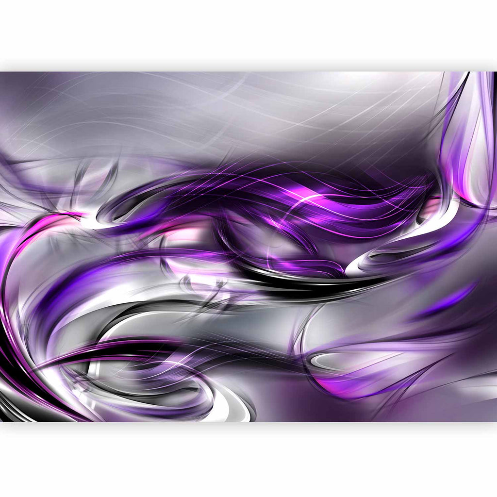 Abstract Purple Swirl Modern Wall Mural