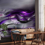 Abstract Purple Swirl Modern Wall Mural