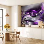 Abstract Purple Swirl Modern Wall Mural