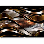 Amber Abstract Waves Wall Mural