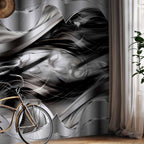 Platinum Fog Abstract Waves Wall Mural