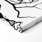 Romantic Abstract Couple Trees Canvas Print