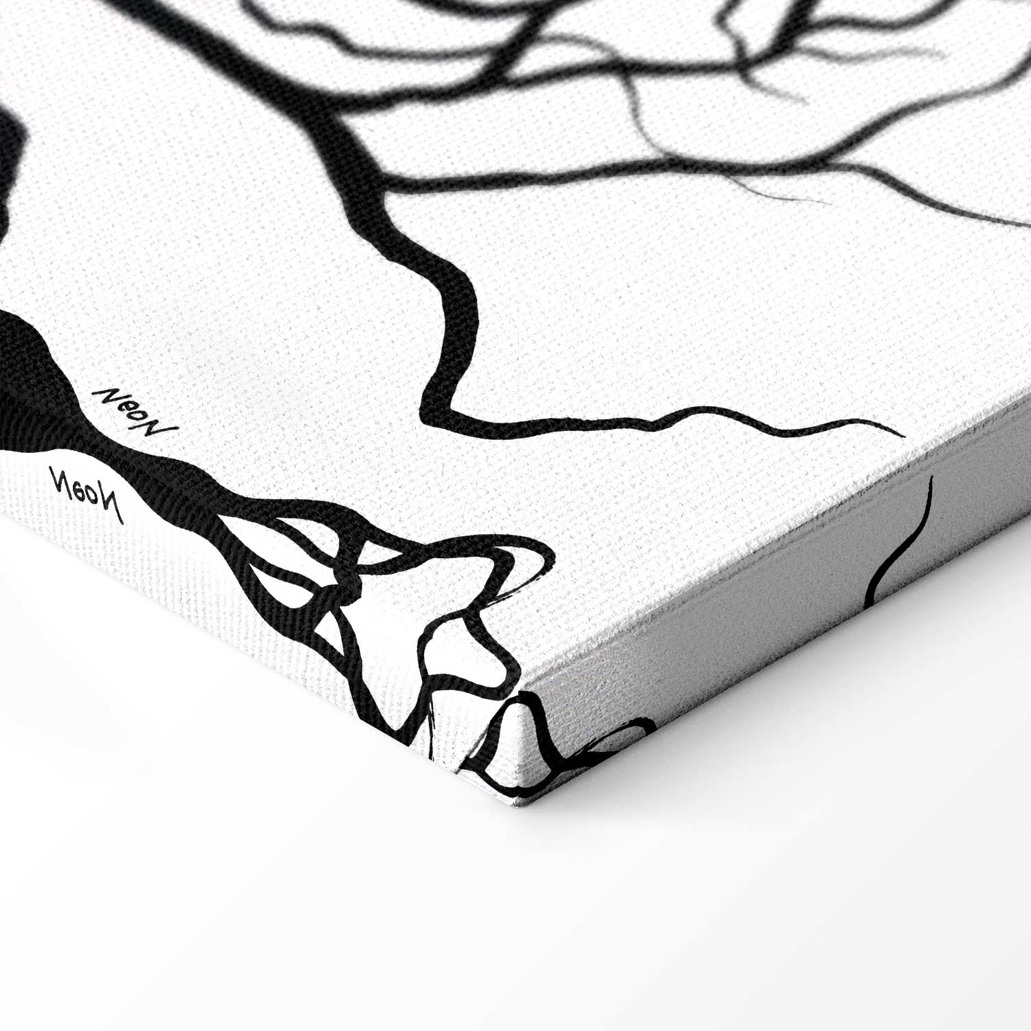 Romantic Abstract Couple Trees Canvas Print