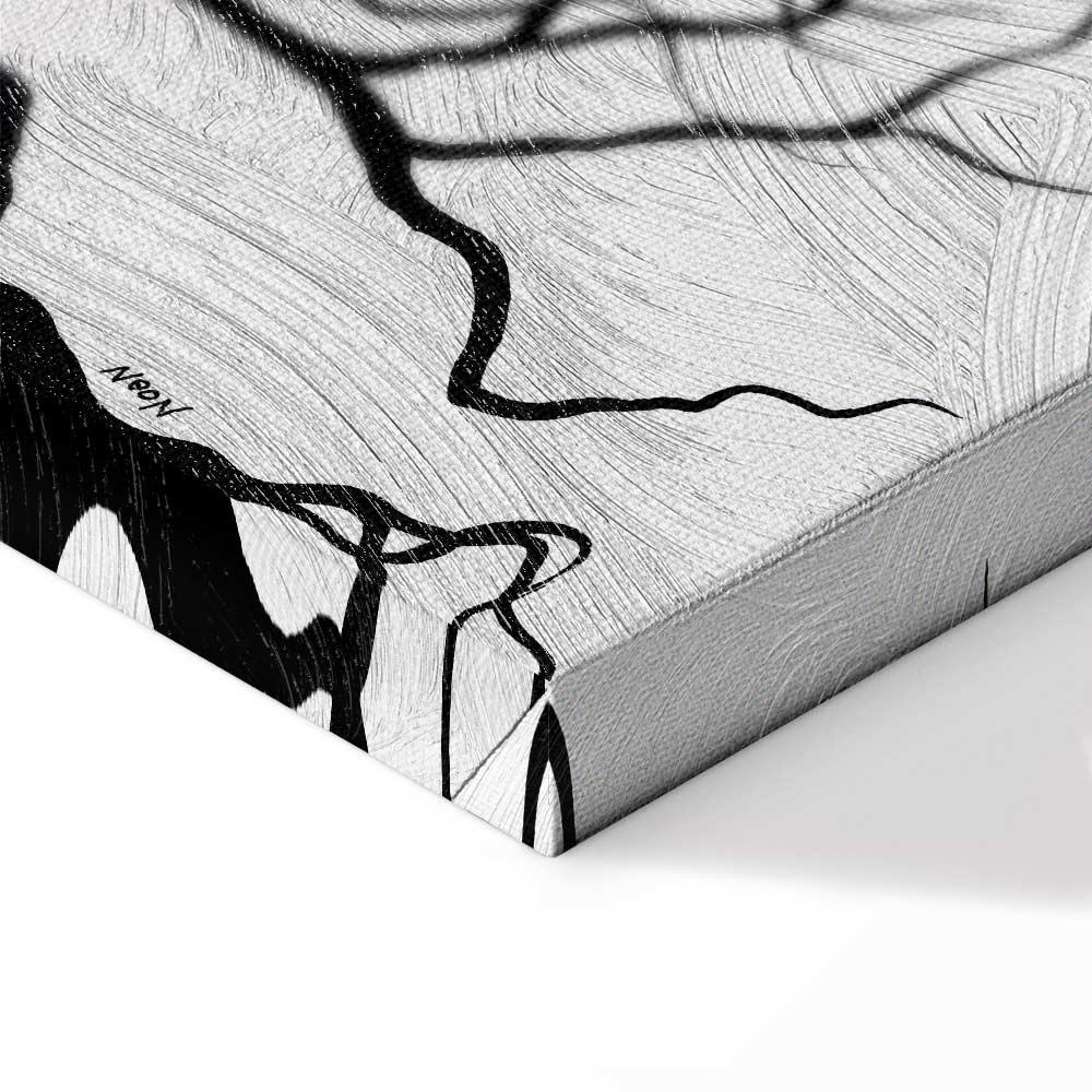 Romantic Abstract Couple Trees Canvas Print