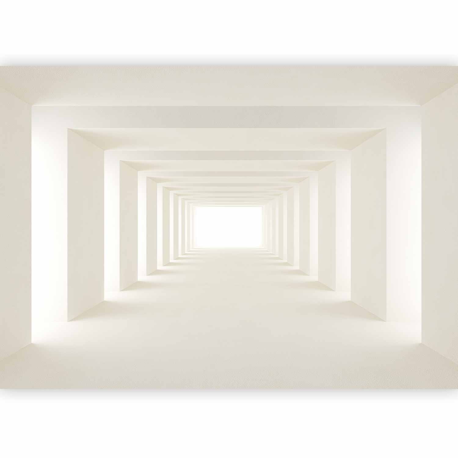 3D Geometric Corridor Abstract Wall Mural