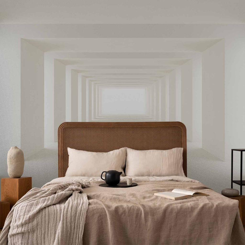 3D Geometric Corridor Abstract Wall Mural