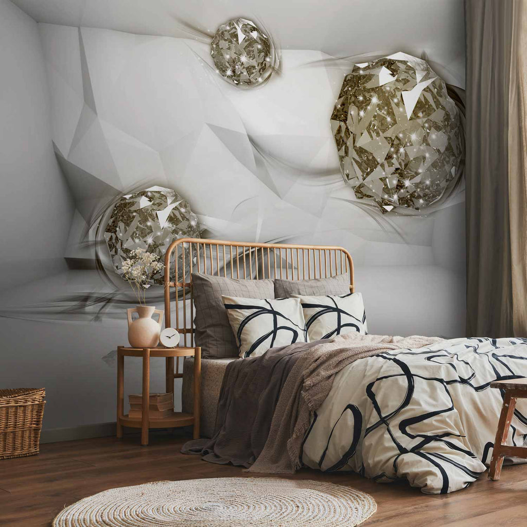 Abstract Diamond Geometric 3D Wall Mural