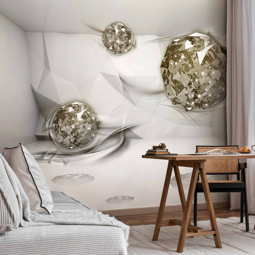 Abstract Diamond Geometric 3D Wall Mural