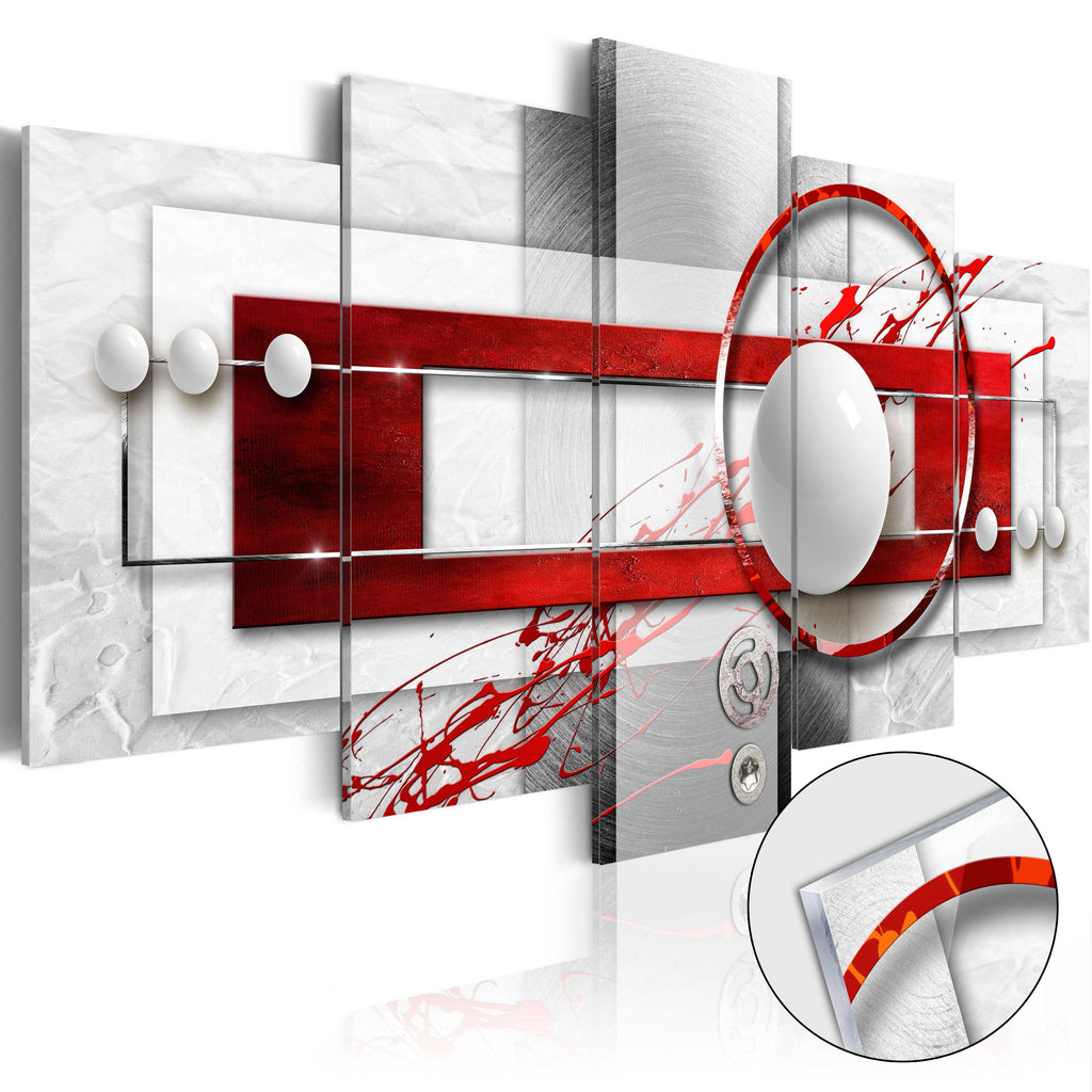 Incarnadine Geometric Abstract Acrylic Print