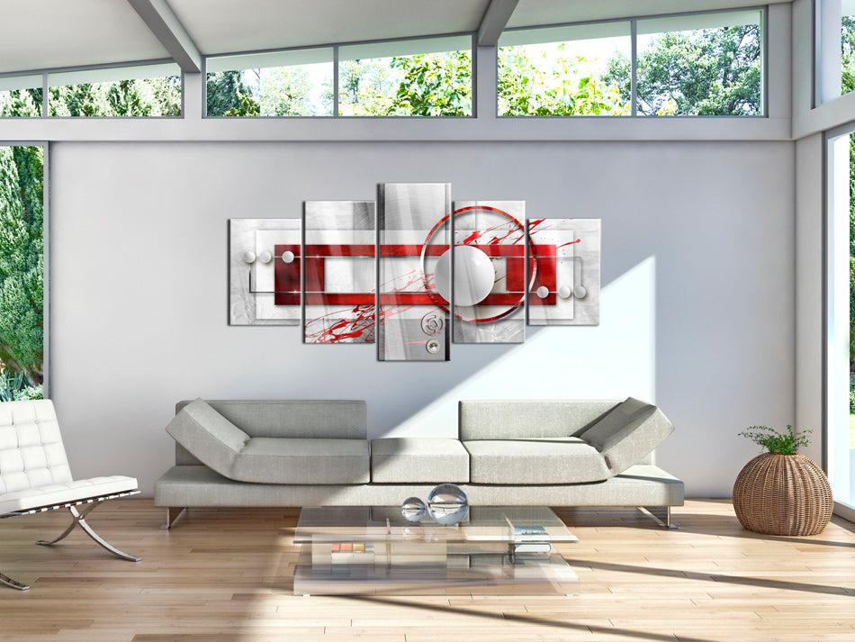 Incarnadine Geometric Abstract Acrylic Print