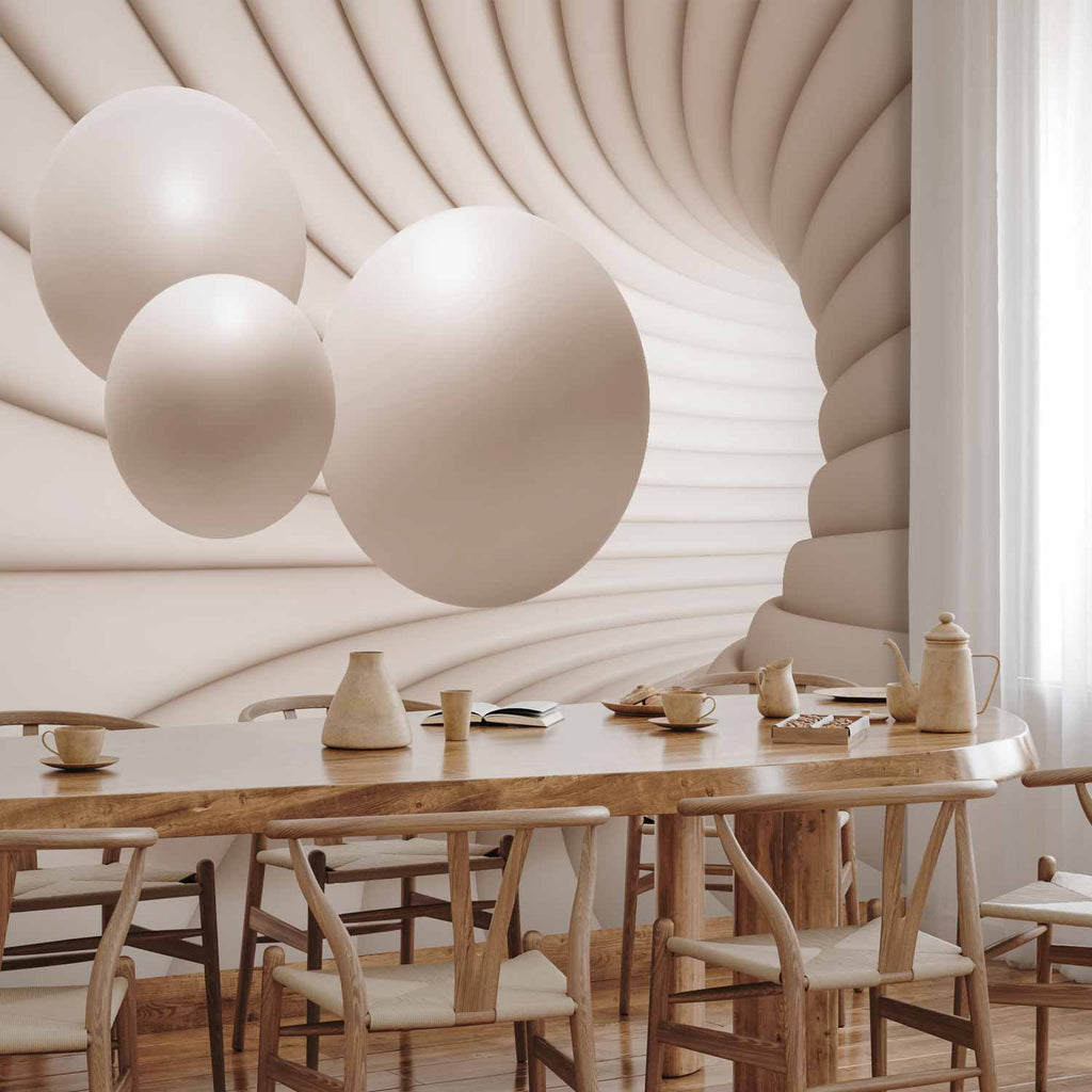 3D Tunnel Sphere Illusion Wall Mural