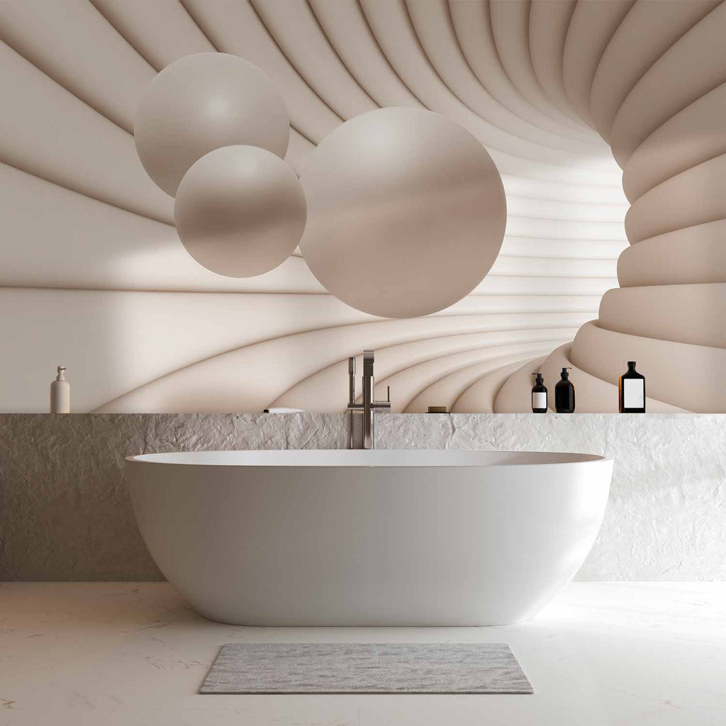 3D Tunnel Sphere Illusion Wall Mural