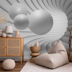 3D Tunnel Perspective Modern Wall Mural