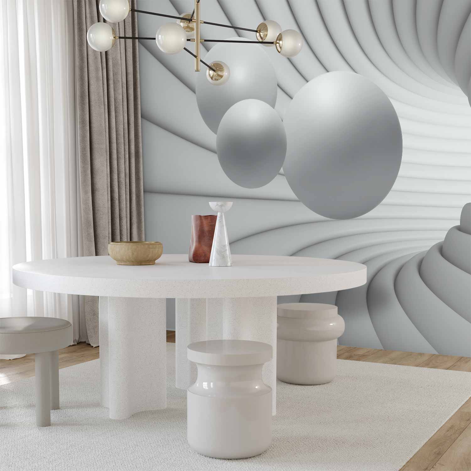3D Tunnel Perspective Modern Wall Mural