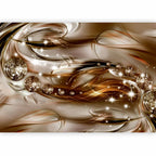 Chocolate Wave Abstract Modern Wall Mural