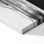 Silver Striped Abstract Modern Canvas Print