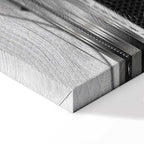 Silver Striped Abstract Modern Canvas Print