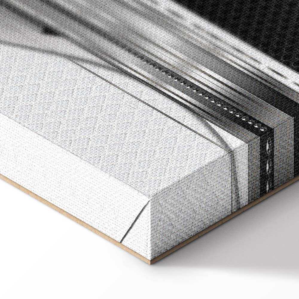 Silver Striped Abstract Modern Canvas Print