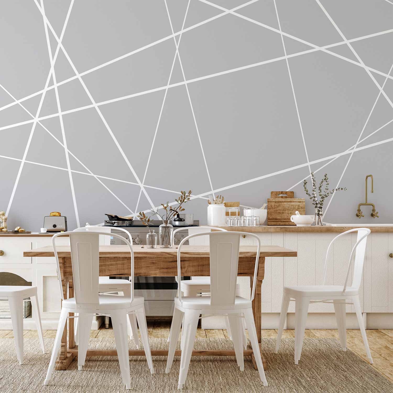 Modern Cobweb Geometric Wall Mural