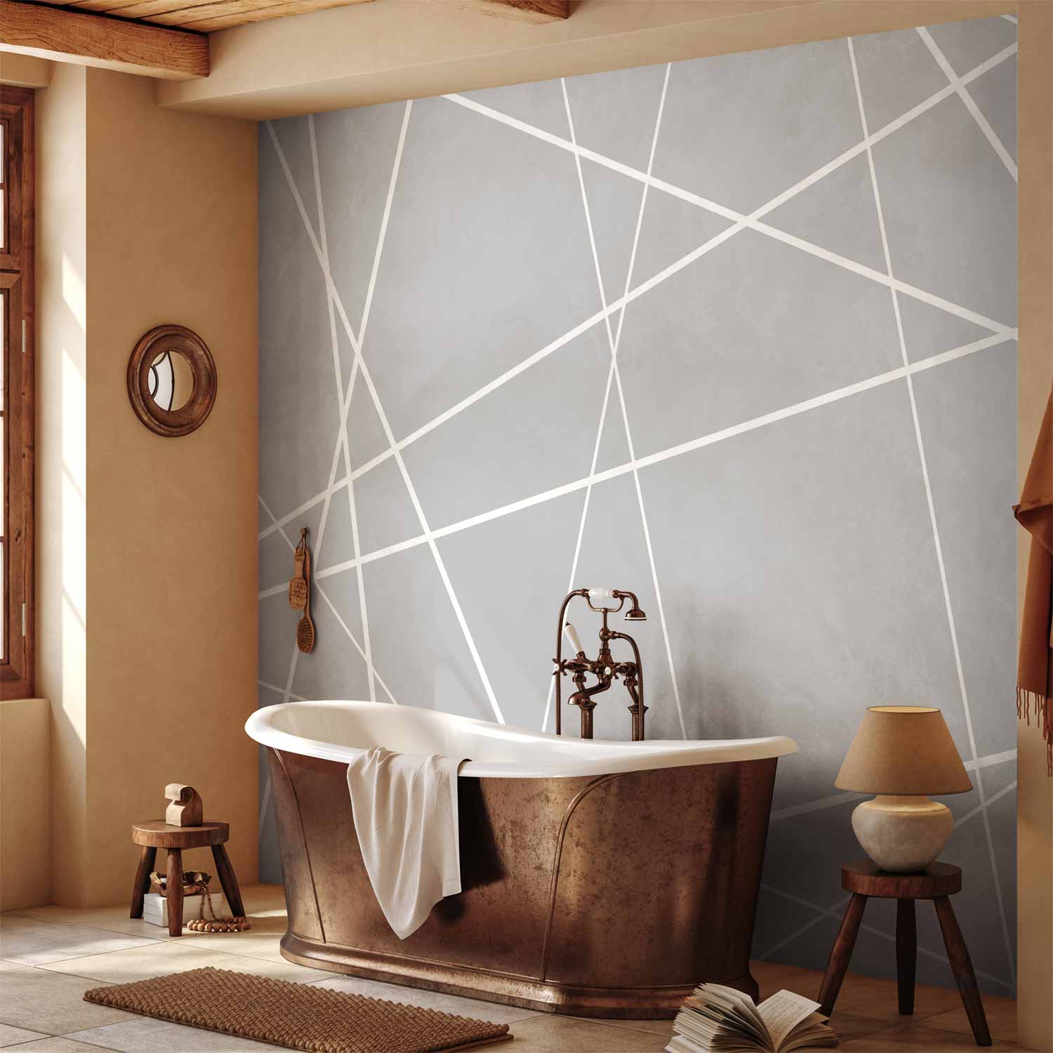 Modern Cobweb Geometric Wall Mural