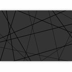 Dark Geometric Stripe Pattern Wall Mural