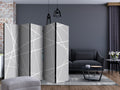 Modern Grey Cobweb Pattern 5-Panel Room Divider