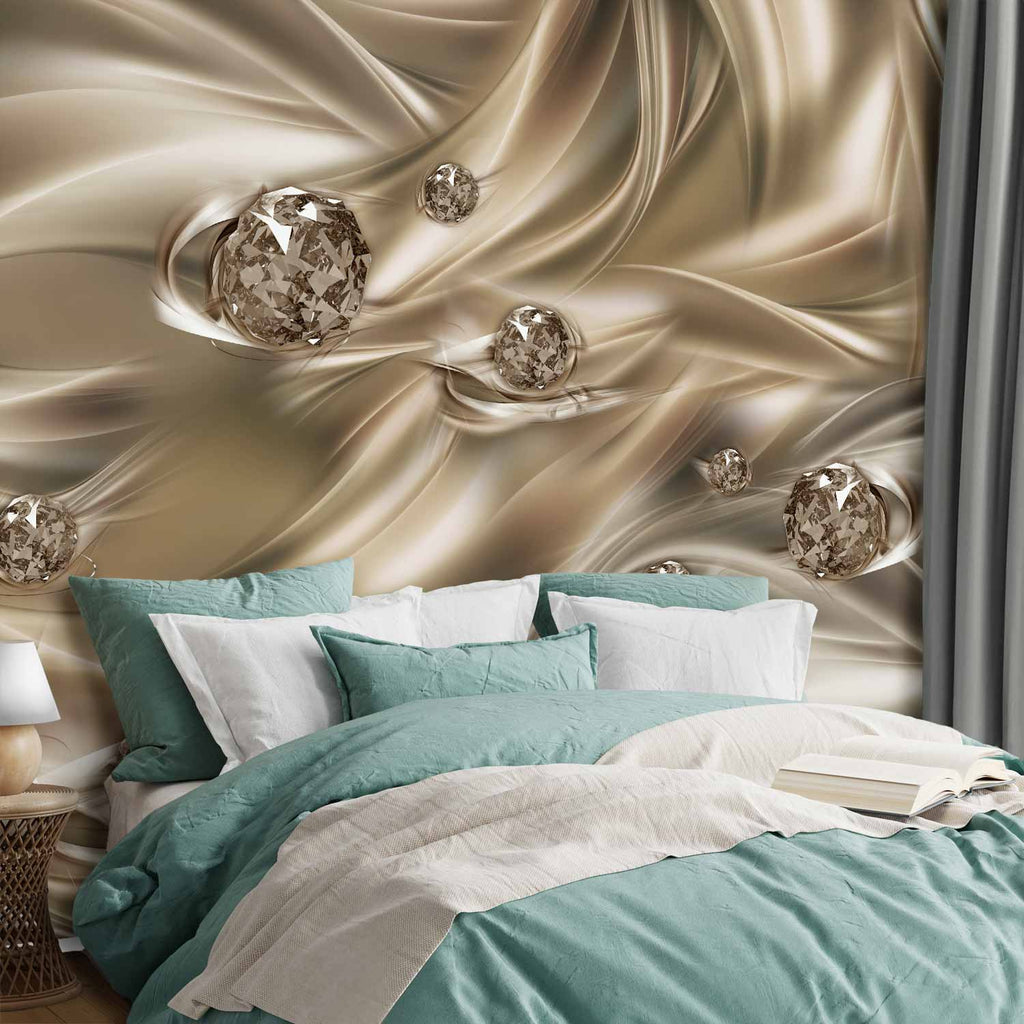 Abstract Velvet Waves Diamond Wall Mural