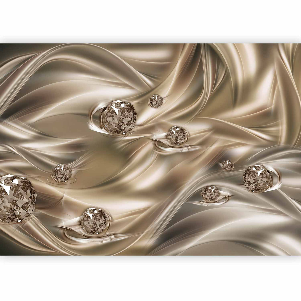 Abstract Velvet Waves Diamond Wall Mural