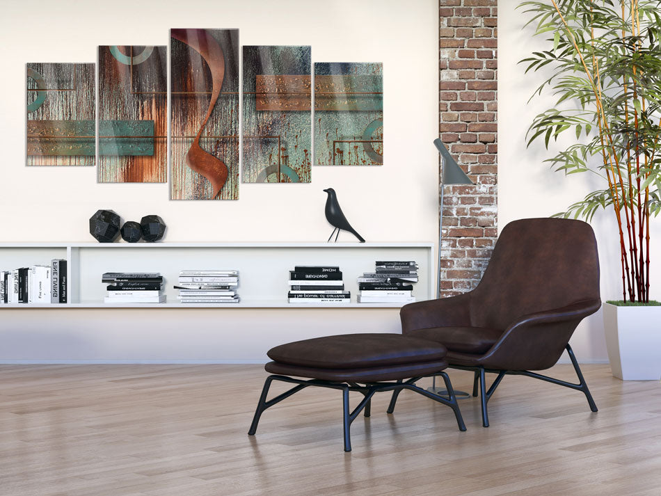 Abstract Geometric Multicolor Acrylic Print