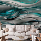 Green Abstract Tunnel Wall Mural