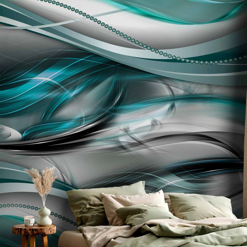 Green Abstract Tunnel Wall Mural